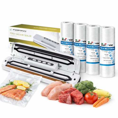 zgrzewarka próżniowa + folia moletowana 28cm 4 rolki